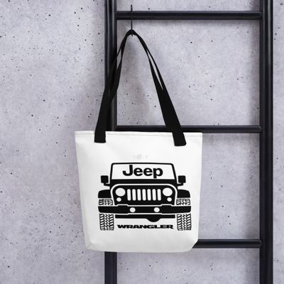 Jeep tote pink white