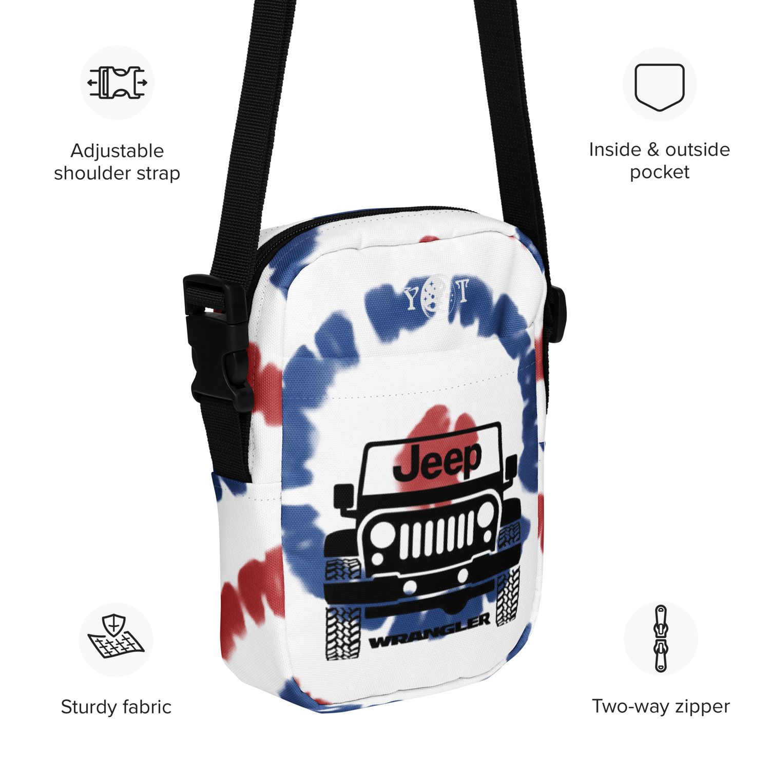 Jeep crossbody tie-dye