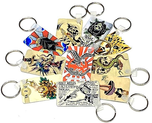 Custom Made Traditional Tattoo Keychains