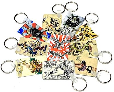 Custom Made Traditional Tattoo Keychains