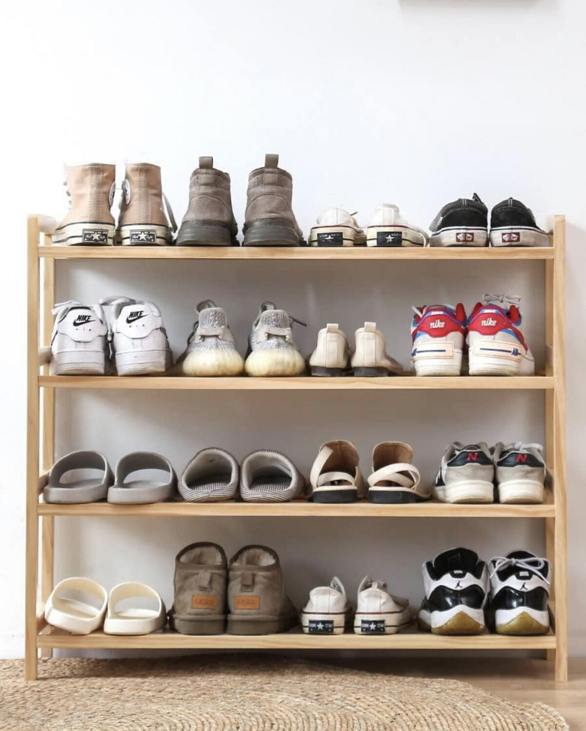Bamboo Shoe Rack, Natural Pine Shoe Rack,Storage Organiser,rPlant Rack, Shelf Organize