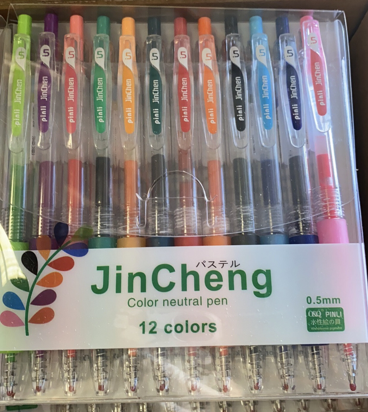Gel Pens Set 12 Colored Retractable 0.5 mm Pastel