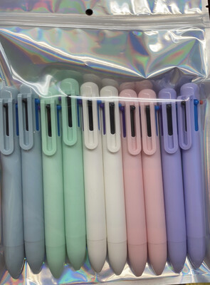 Multicolor (6 in 1) Ballpoint Pen 10 Pens 0.7 mm