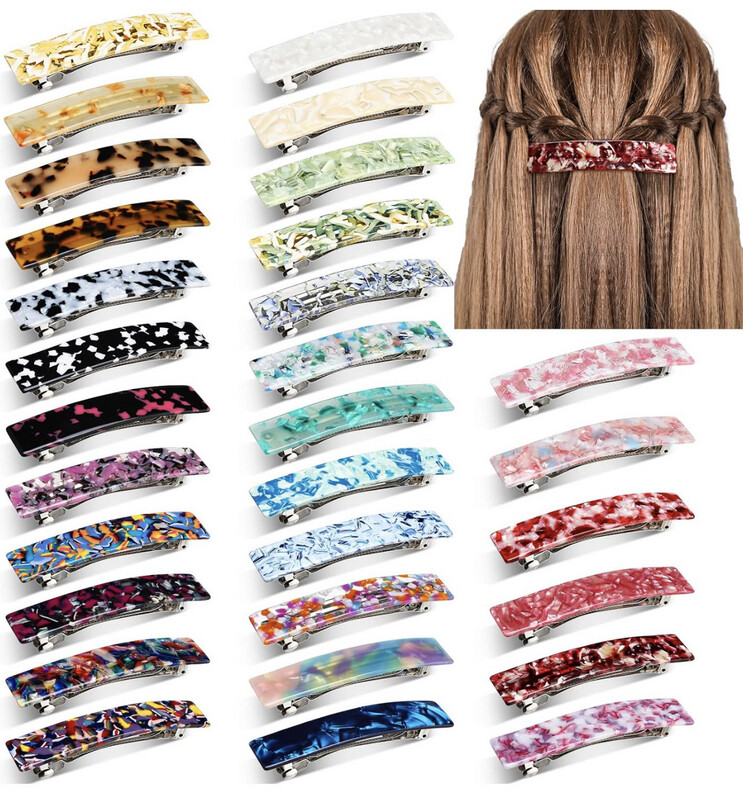 Large Hair Barrettes By Tortoise Shell