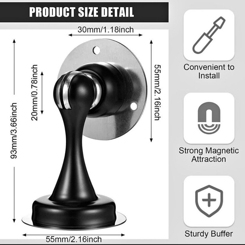 Door Stoppers Magnetic Door Stop Stainless Steel Door Holder Magnetic Door Catch Door Stopper