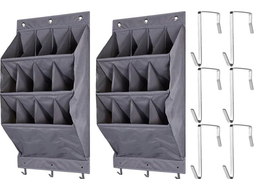 2 Pcs over the Door Hanging Shoe Organizer