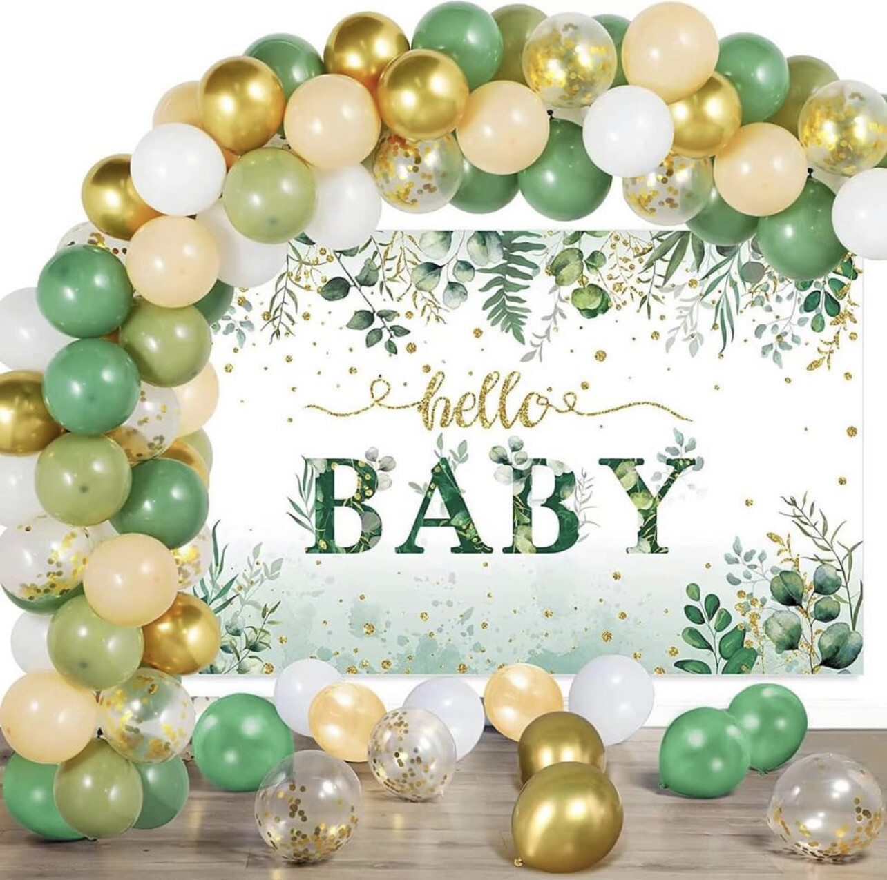 Sage Green Baby Shower Decorations Eucalyptus Baby Shower Decorations Balloons