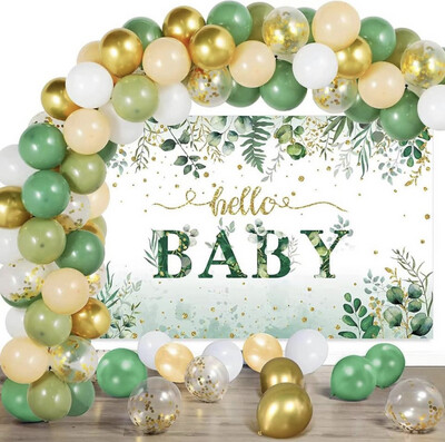 Sage Green Baby Shower Decorations Eucalyptus Baby Shower Decorations Balloons