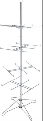 4 Tier Chrome Wire Spinner Rack Retail Display Stand Metal Spinning Display Stand Rotating