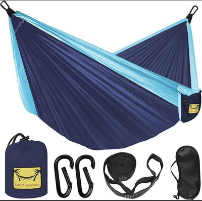Camping Hammock Sheet or Double Hammock with Two Tree Straps and Black Eye Mask