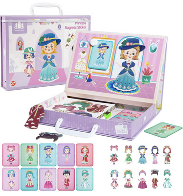 Magnetic Dress Up Paper Doll Puzzles Toys Kits (10 Outfits, 31Pcs)