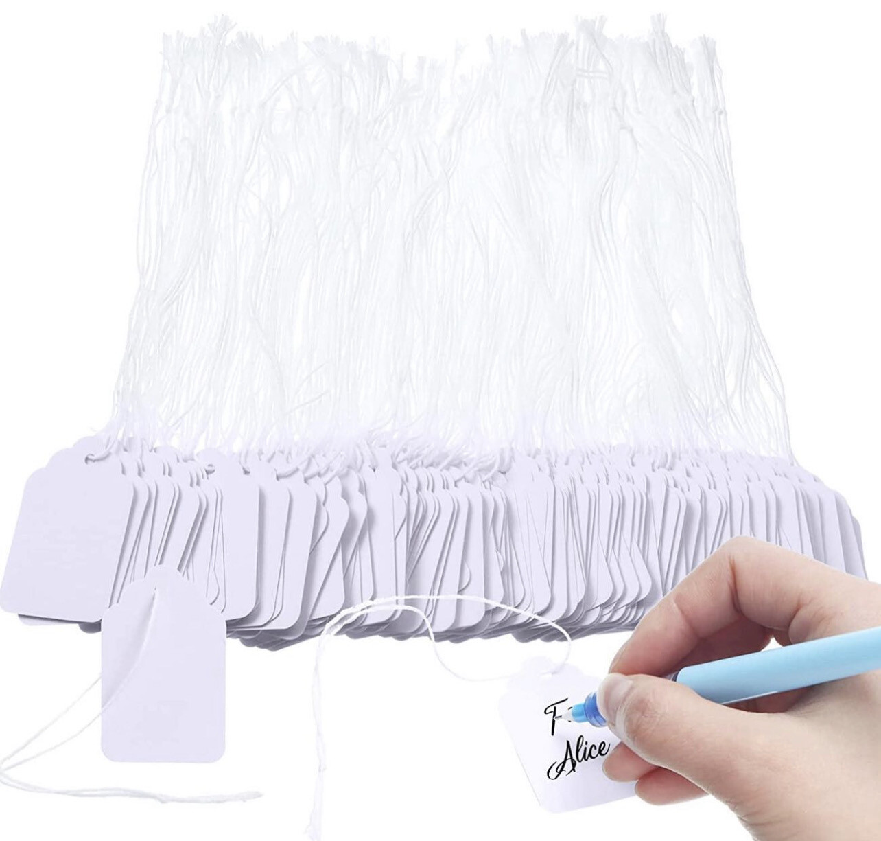 Price Tags with String Attached Labels Supplies, 1.18 x 1.89 Inch (500pcs)