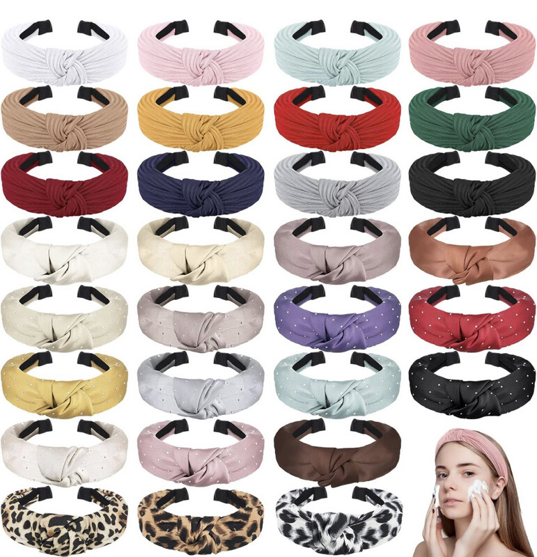 Knotted Wide Headbands Multi Printed