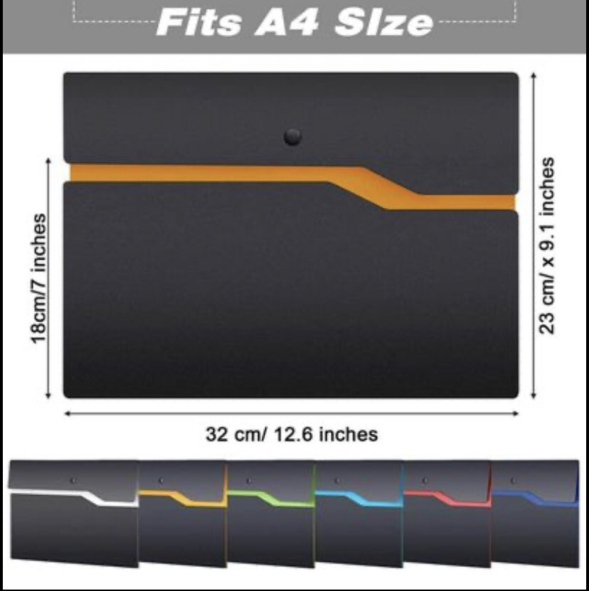 Folders, A4 Plastic Envelope with Snap Closure