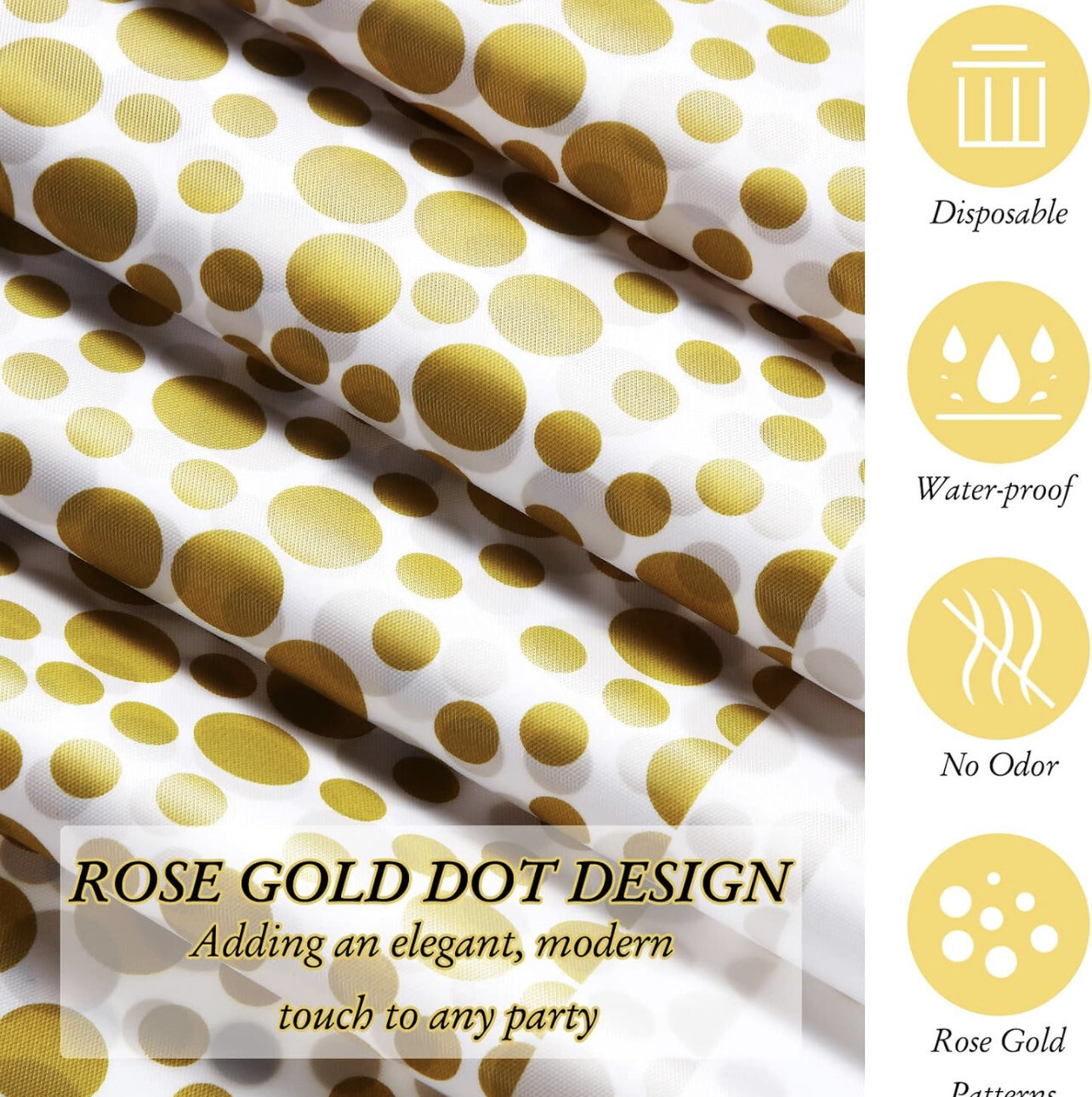 Plastic Tablecloth 54 x 108 Inch Confetti Disposable Table Cover Party Decor Multi Color