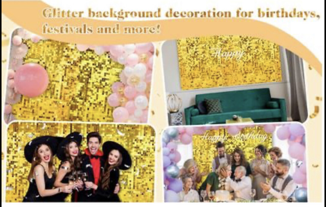 Shimmer Panels Wall Backdrop Sequins Wall Panels Square Sequin Shimmer Backdrop Panels