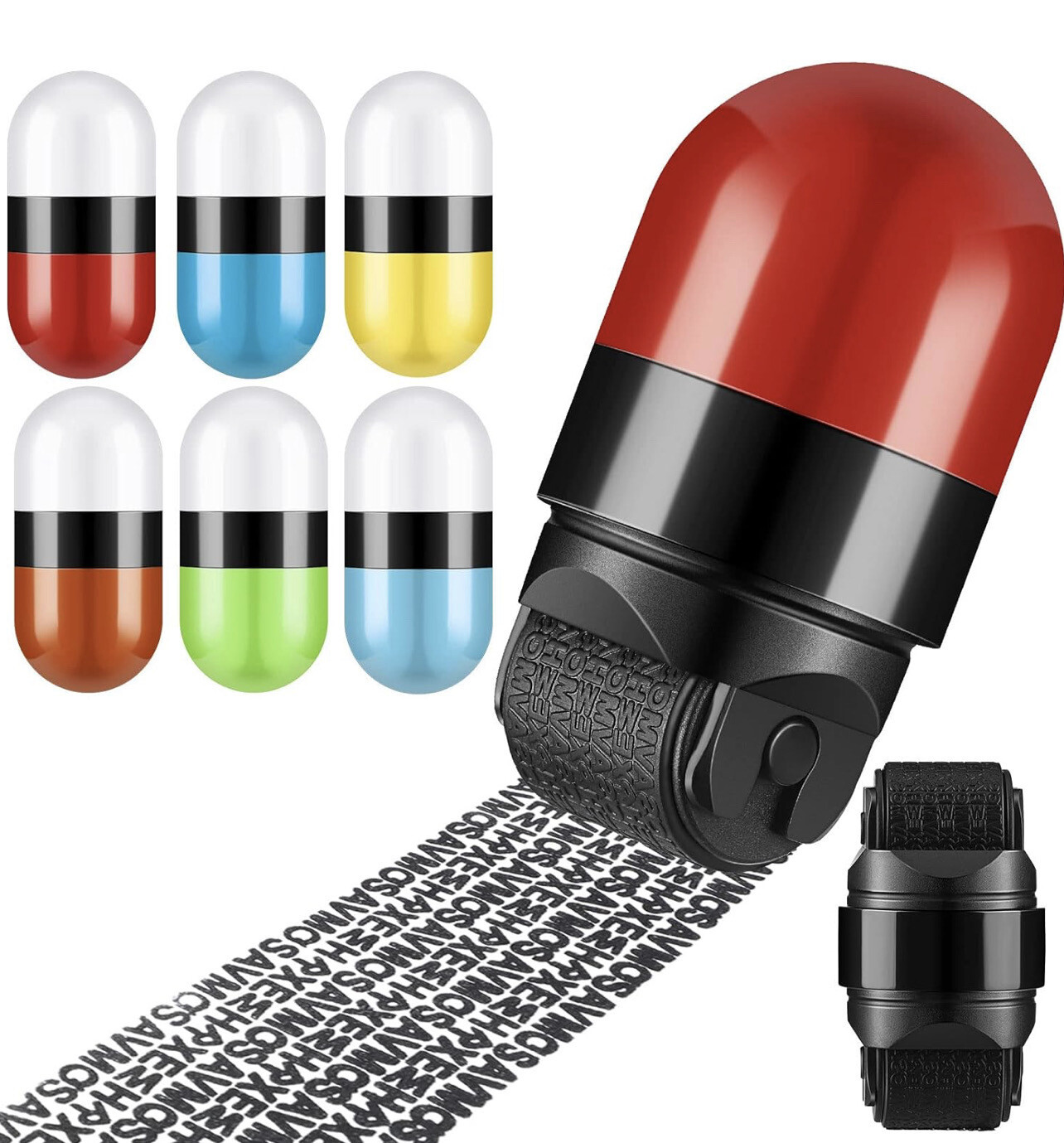 Identity Protection Roller Stamps Dual Side ID Stamp Roller Identity Theft Protection