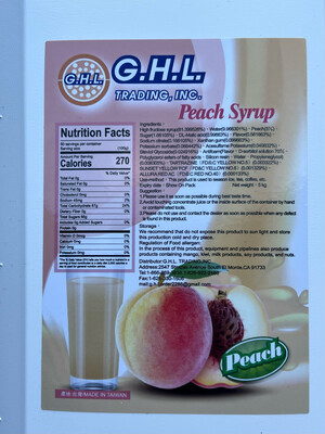 Peach Syrup 糖浆 - 蜜桃🍑
