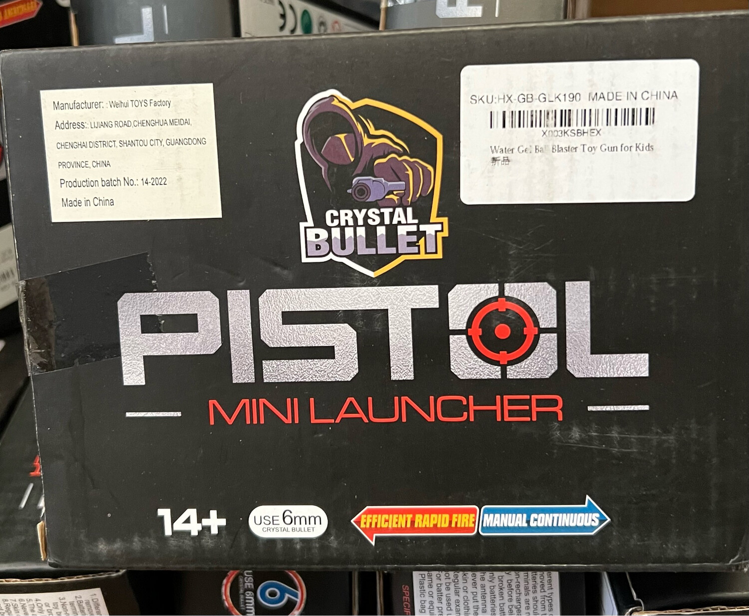 Pistol Crystal Bullet Mini Launcher