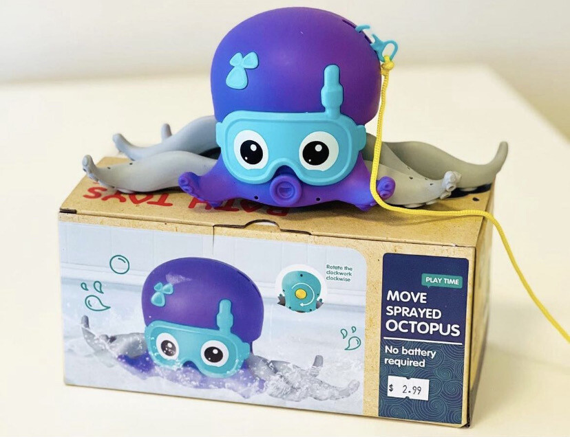 Bath Toy Move Sprayed Octopus