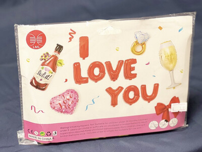 Balloon Decoration I LOVE You Set