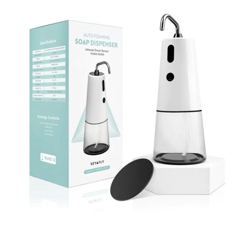 Mefaso - Auto Foaming Soap Dispenser Infrared Smart Sensor Visible Bottle 250ML(8.450z)