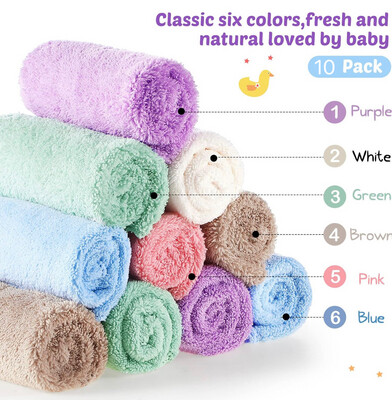 Washcloths Towel Microfiber Coral Fleece 20 x 10 Inches 6pcs