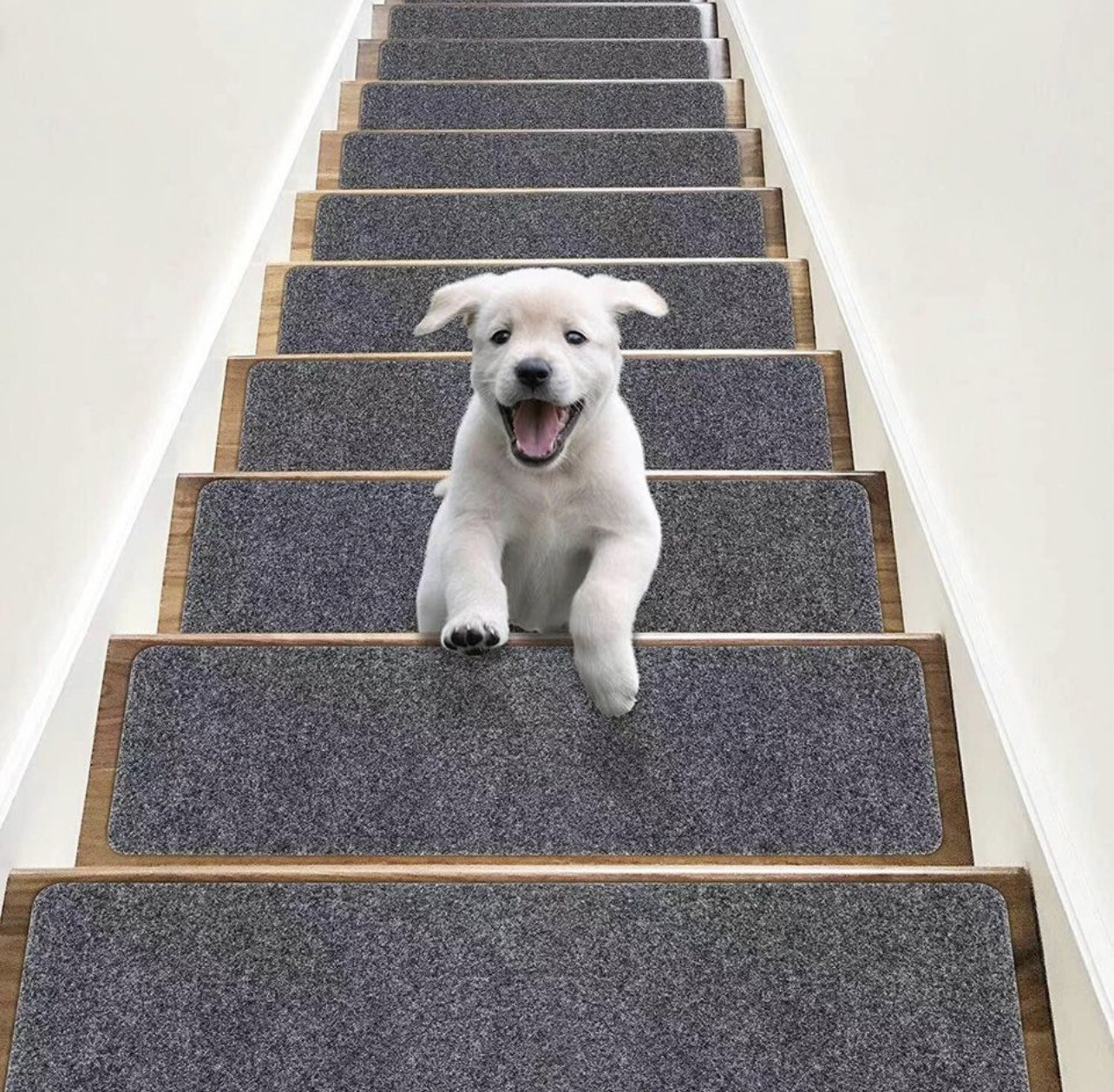 Non-Slip Carpet Stair Tread Rugs (14 Pack) Non-Skid Safety Mat Runner for Indoor Wooden &amp; Tile Steps