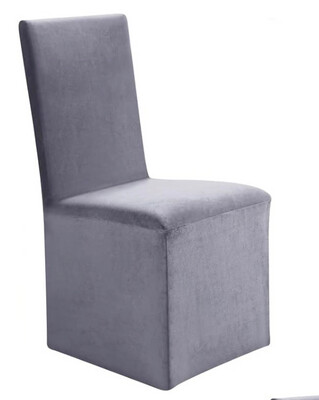Velvet Stretch Chair Covers Soft Removable Parson Chair Slipcovers Long Solid Washable