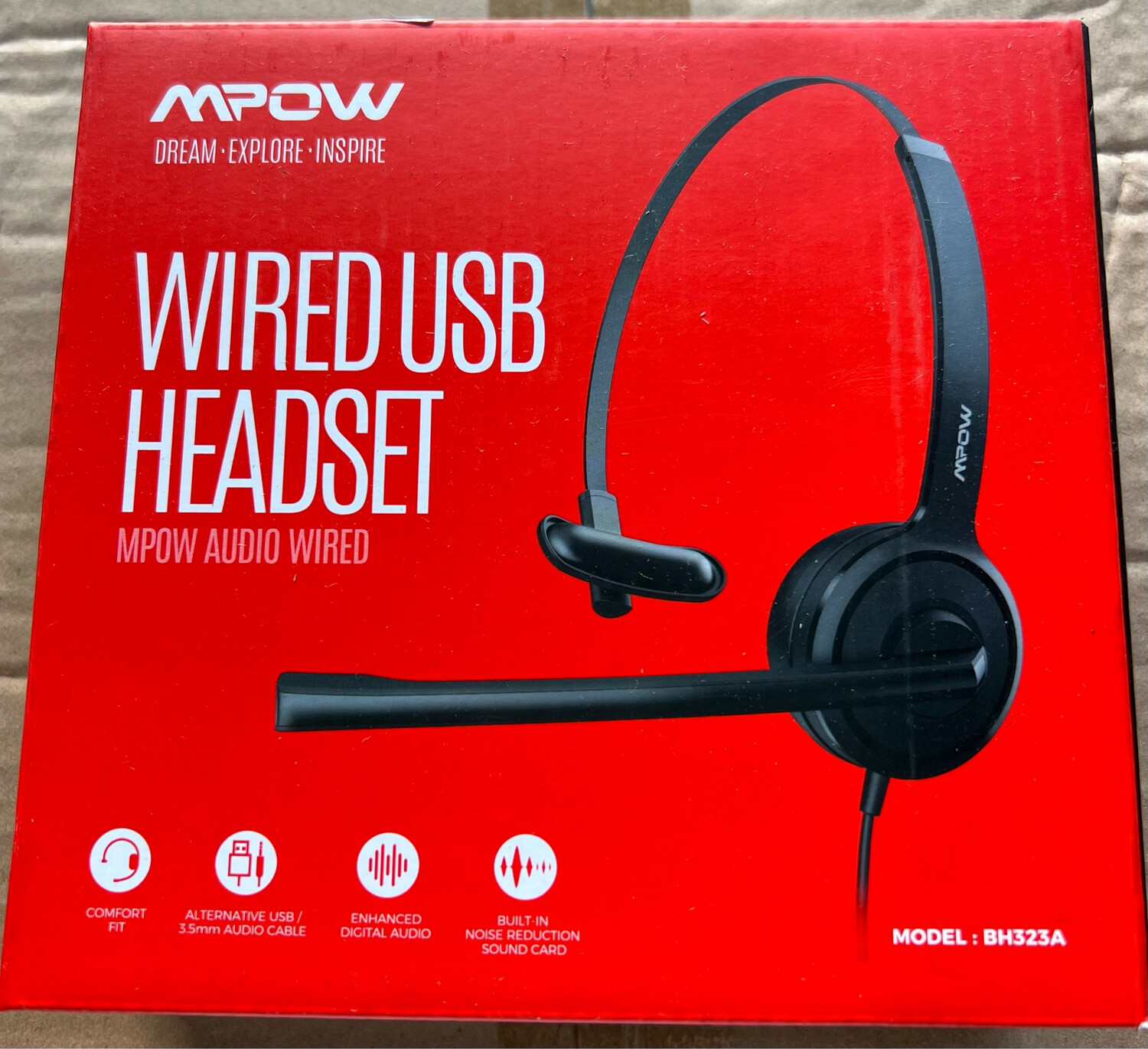 MPOW Wired USB Headset BH323A