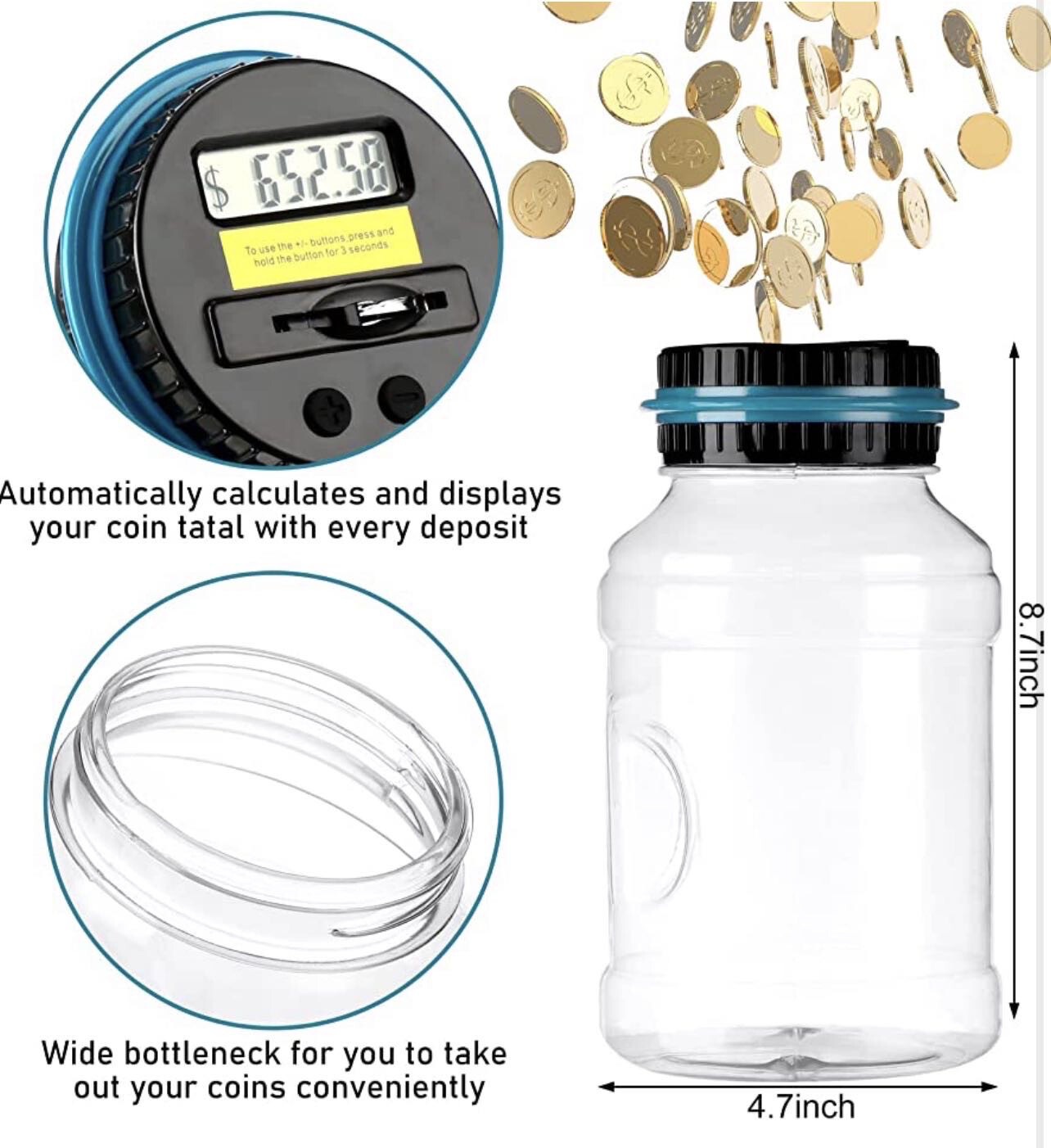 The Smart Series Digital Counting Money Jar
