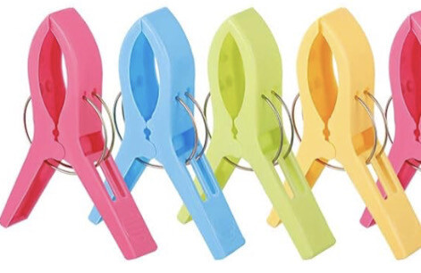 Colorful Towel Clips Cruise Clothes Pins Plastic Clothes Pegs 4 Pcs