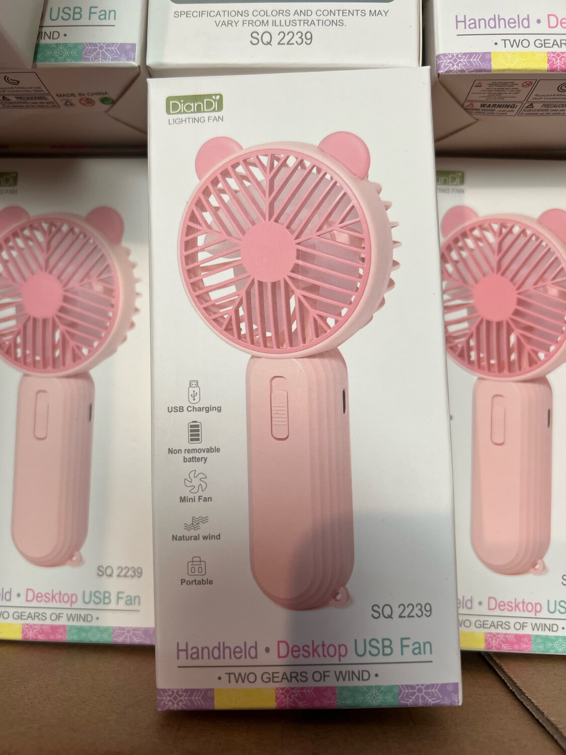 USB Fan Handheld Desktop Lighting Fan SQ2239