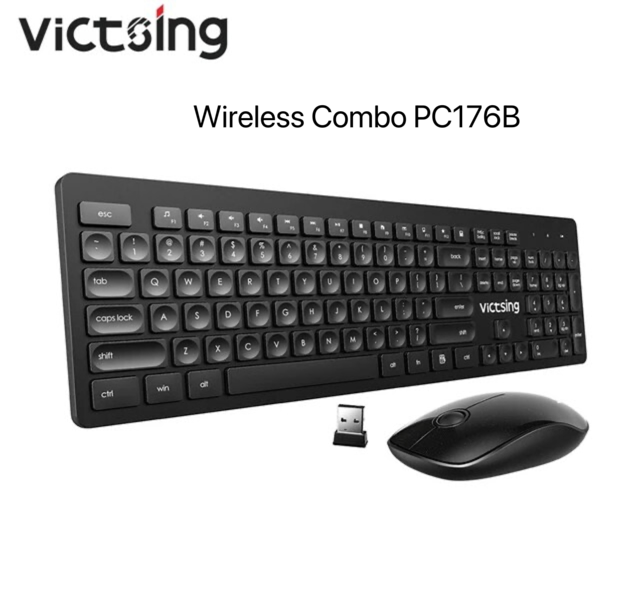 VicTsing PC176B Wireless keyboard and mouse set