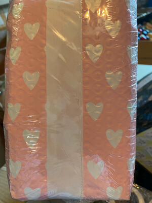 Bubble-Mailer Padded Envelope | Pink Heart 50 pcs 4x8 inches