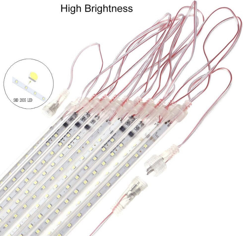 LED Meteor Shower Lights, Falling Rain Drop Lights, Icicle Lights, Christmas Lights