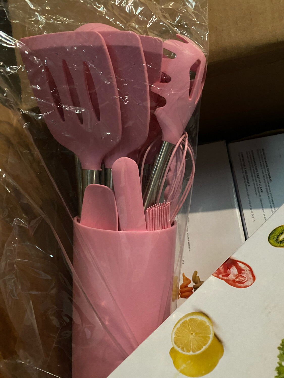 Kitchen Utensils Set Maskey Stainless Steel (pink)