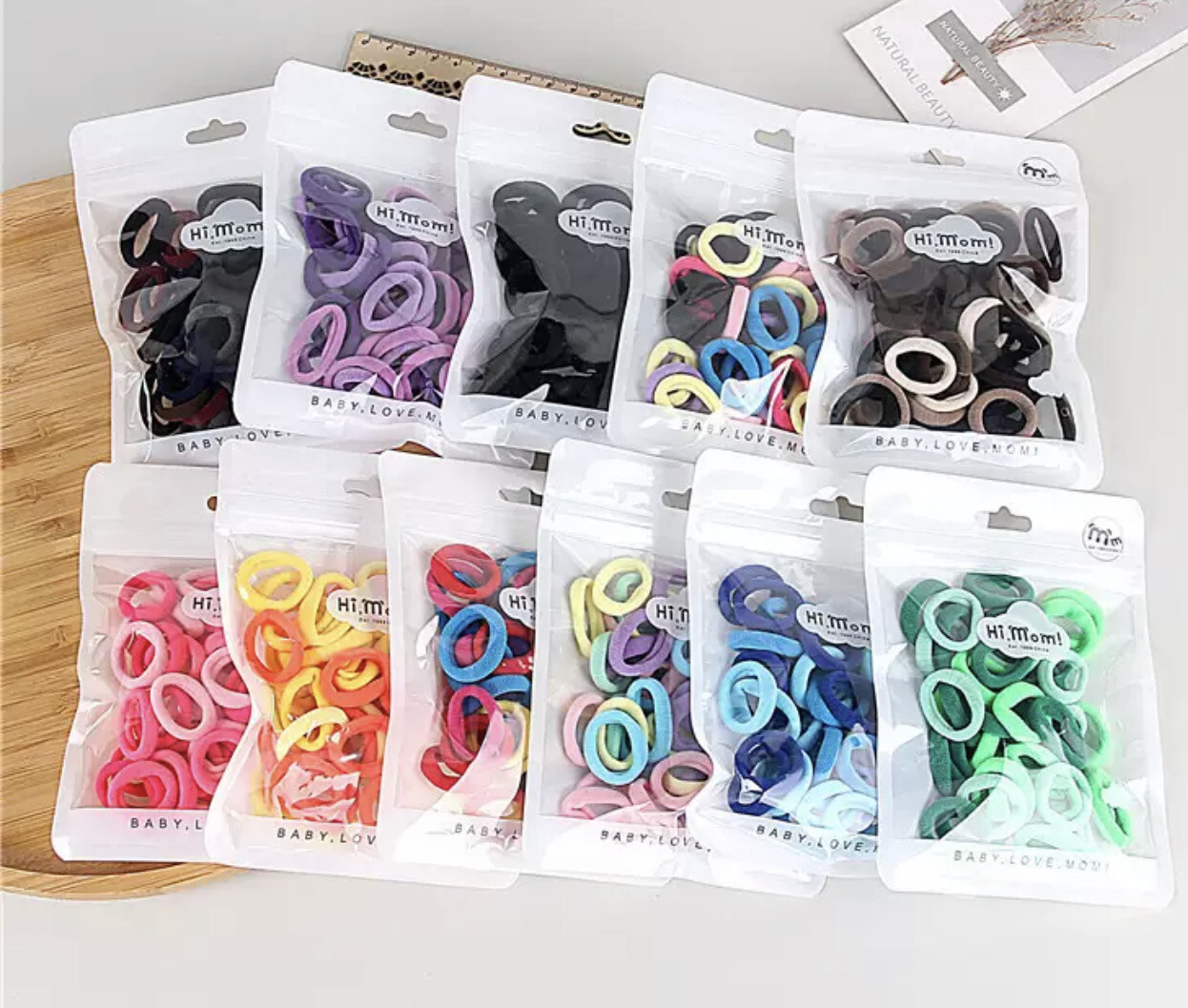 Colorful Hair Tie Bands Ponytail Holders 50pcs
