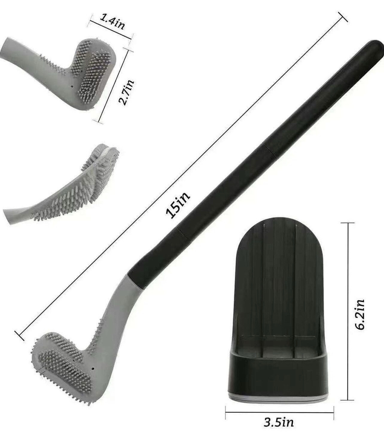 Removable Silicone Golf Toilet Brush with Holder