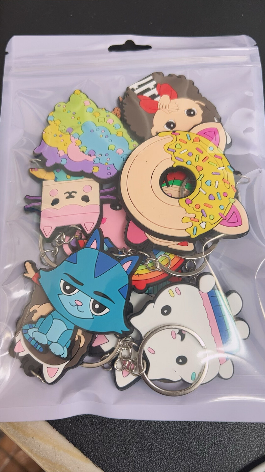 12 pcs Cute Cartoon Keychains for Kids Girls Boys
