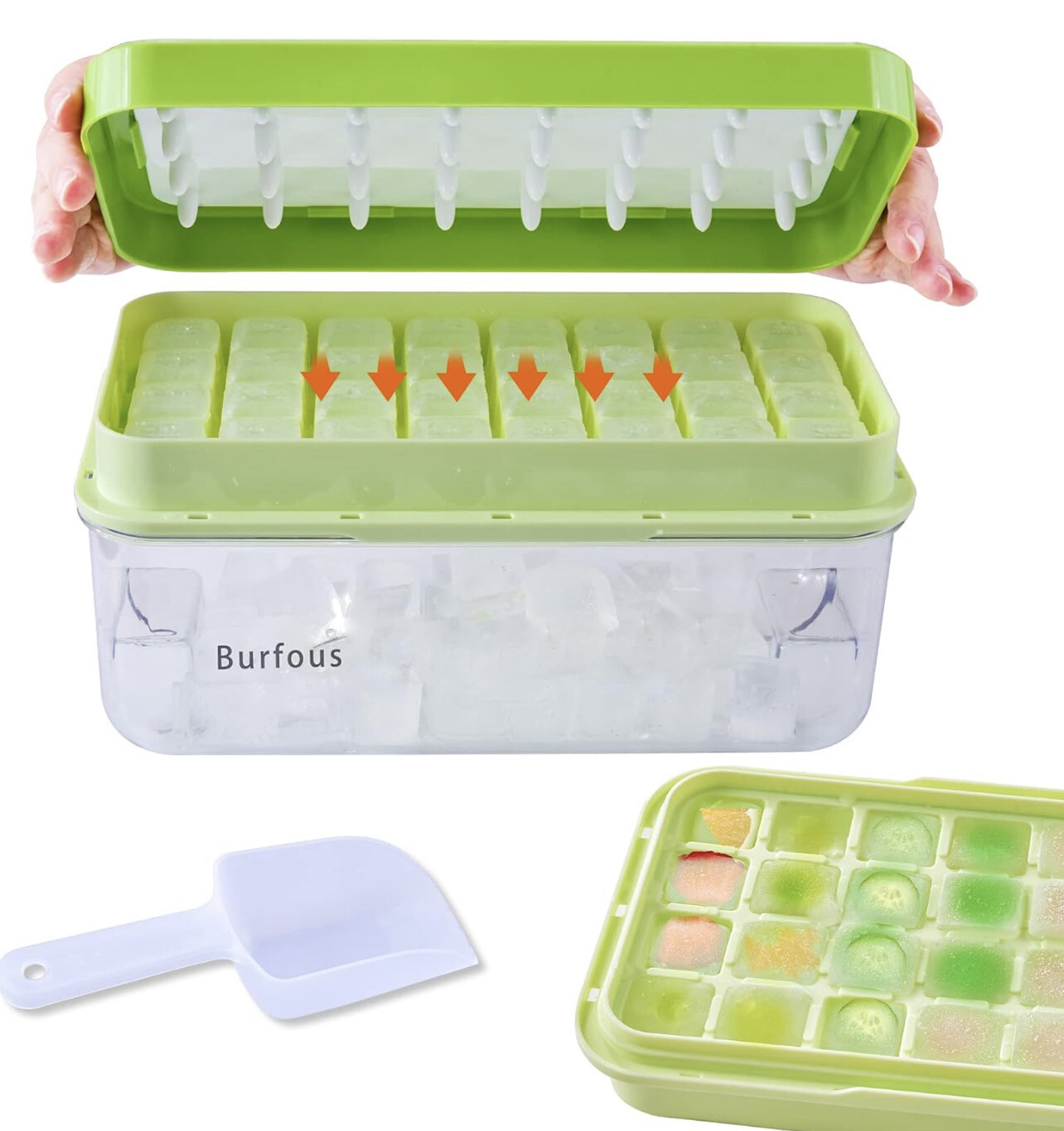 Ice Cube Tray for Freezer with Lid