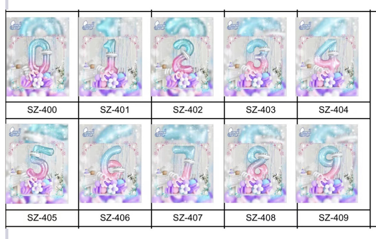 Balloon Numbers For Birthday Decoration