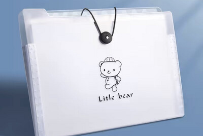 Transparent Insert File Folder A4 Document Bag Multi-Layer 8 Layers Expanding Wallet Folder