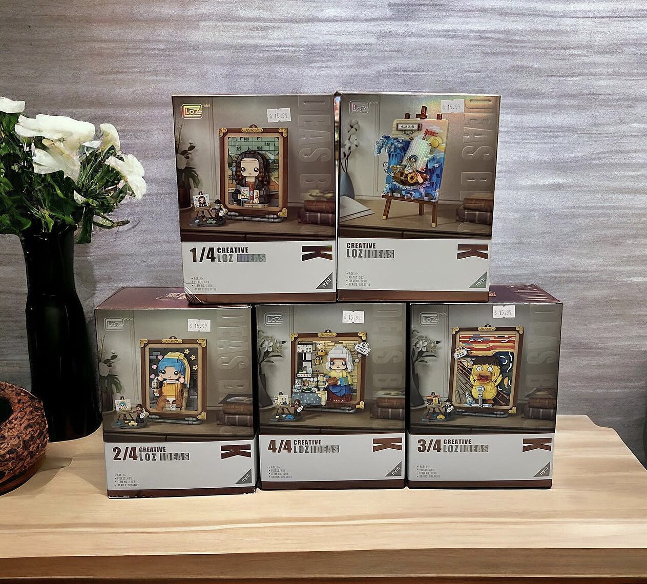 LOZ mini Blocks Kids Building Bricks Boys Toys Puzzle Girls Gift Cute Painting Home Decor 1286-1289