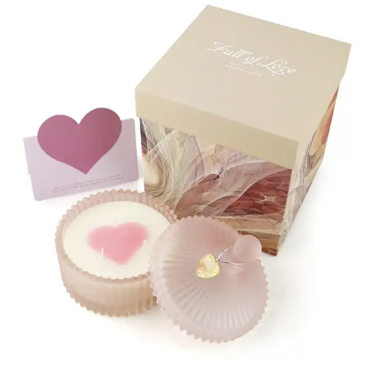 Soy Wax Candle Love pink Romantic