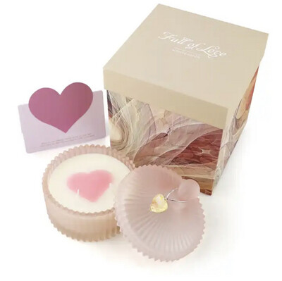 Soy Wax Candle Love pink Romantic