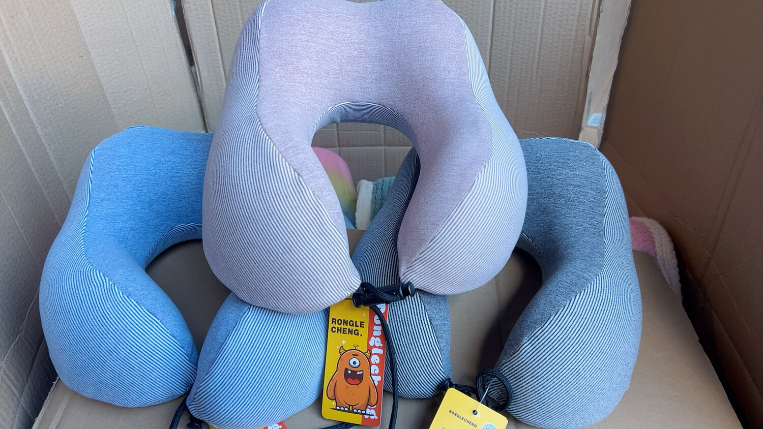U Shaped Memory Foam Neck Pillow, Soft Portable Travel Pillow Massage Neck Cervical Airplane Train Car Pillow, Cervical Travel Bedding Pillow