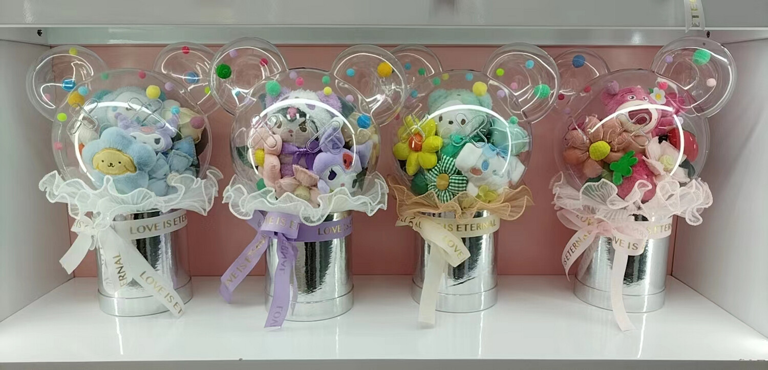 Large Unique Handmade Bear Ball Bouquet Light Up