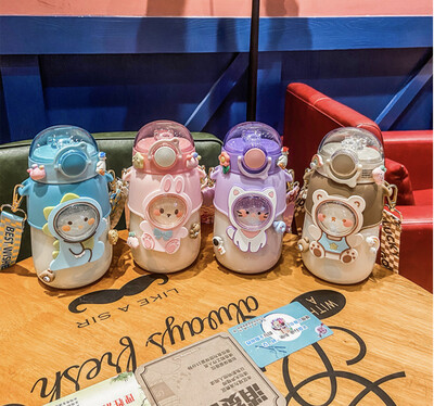 Nice Day! Cute &amp; Durable 720ml Cartoon Straw Water Bottle – Perfect for Climbing, Sports &amp; Outdoor Adventures