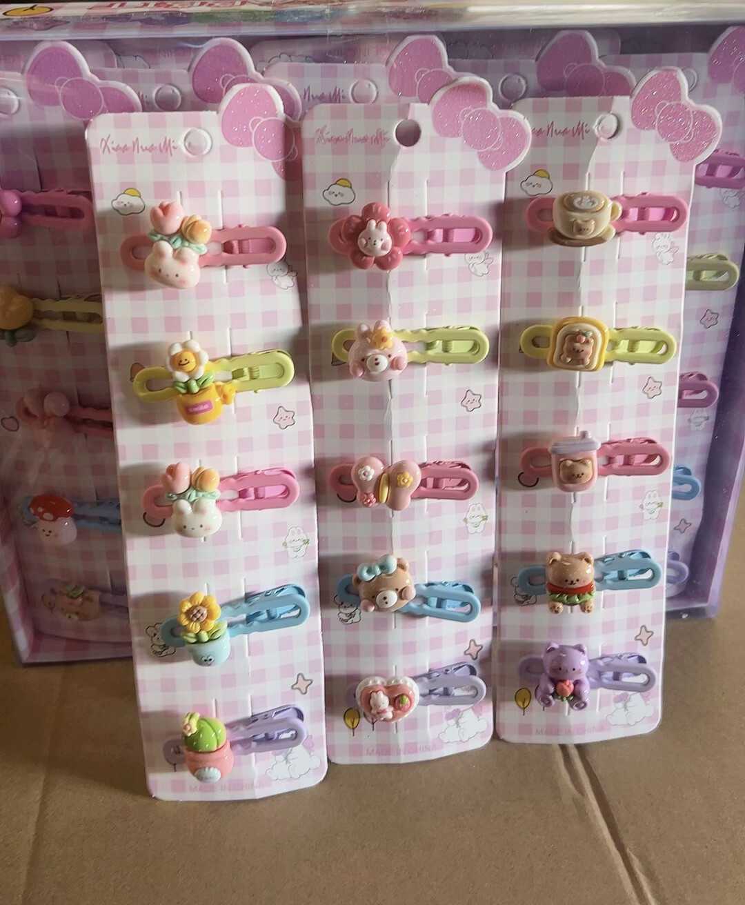 5pcs Cartoon Cute Flowers Fruits Decor Hair Clips Student Bangs Clip Hair Accessories For Girls